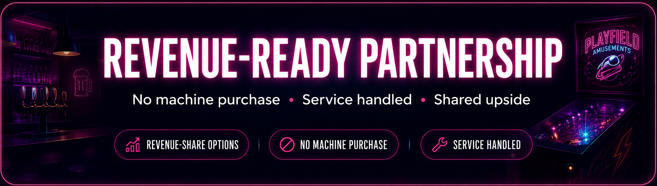 Revenue-ready venue partnership: shared upside without buying machines.